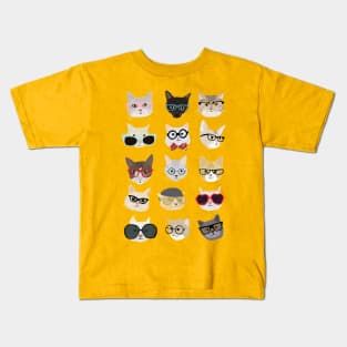 Cats in Glasses Kids T-Shirt